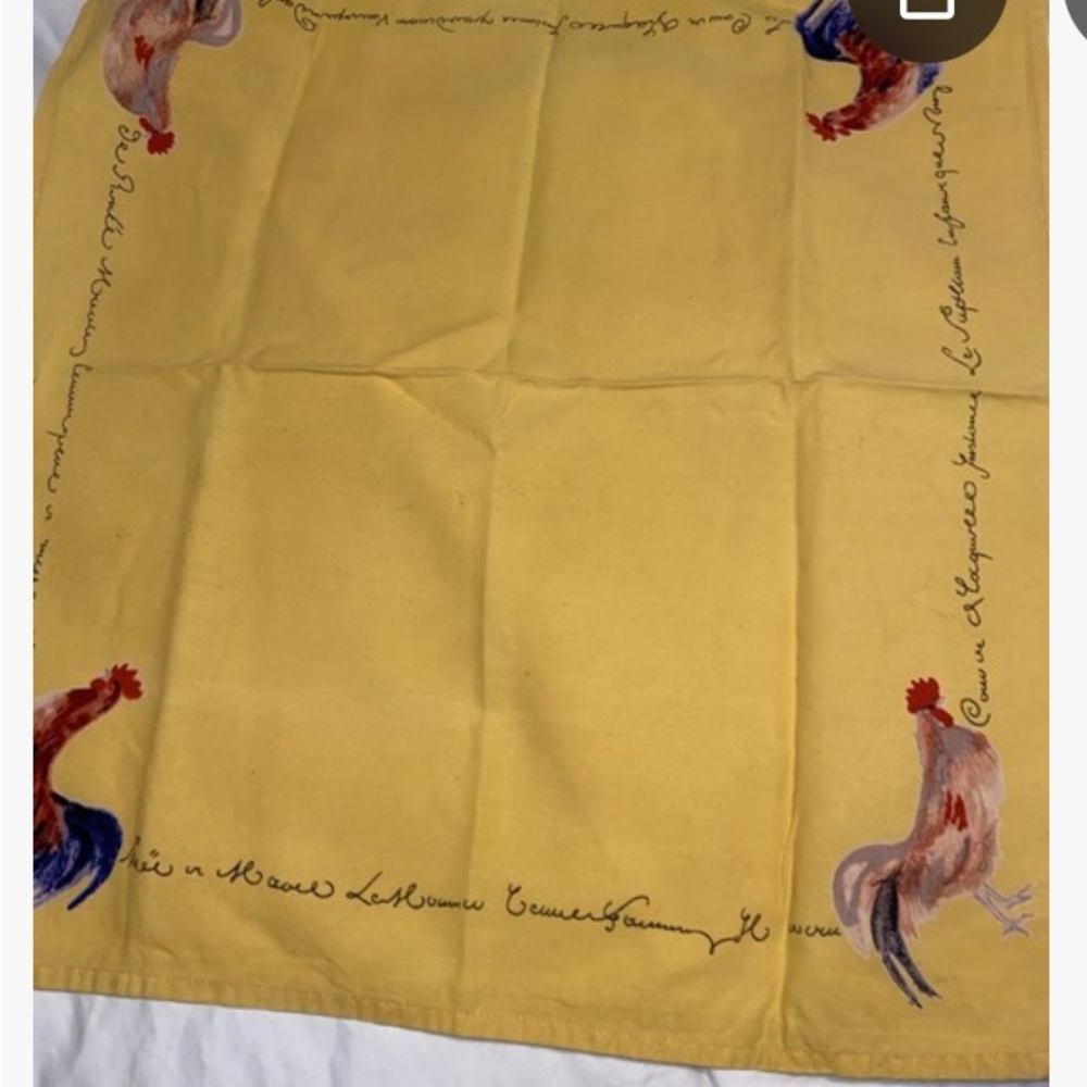 New! Williams-Sonoma French printed Rooster cotton napkins.